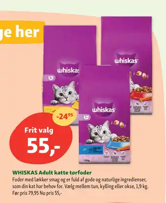 Maxi Zoo WHISKAS Adult katte tørfoder tilbud