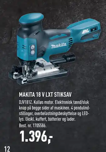 Johannes Fog MAKITA 18 V LXT STIKSAV tilbud