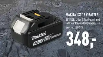 Johannes Fog MAKITA LXT 18 V BATTERI tilbud