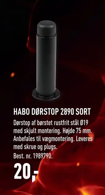 Johannes Fog HABO DØRSTOP 2890 SORT tilbud