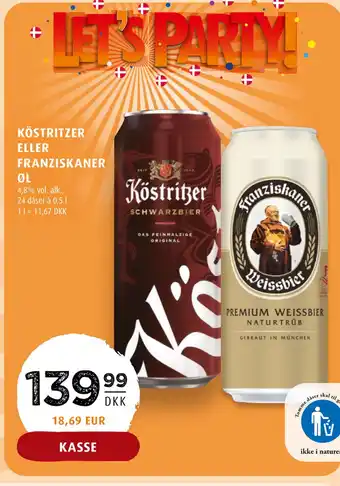Scandinavian Park KÖSTRITZER ELLER FRANZISKANER ØL tilbud