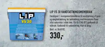 Johannes Fog LIP VS 30 VANDTÆTNINGSMEMBRAN tilbud