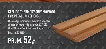 Johannes Fog KEFLICO THERMORY THERMOWOOD, FYR PREMIUM KEF C8G tilbud