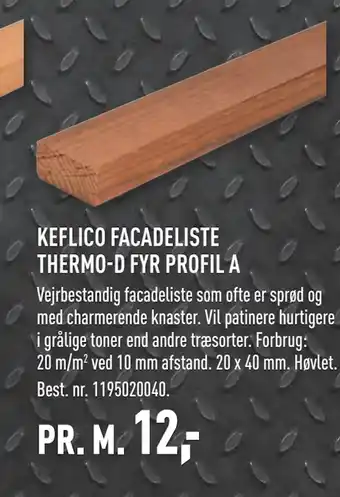 Johannes Fog KEFLICO FACADELISTE THERMO-D FYR PROFIL A tilbud