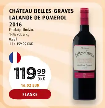 Scandinavian Park CHÂTEAU BELLES-GRAVES LALANDE DE POMEROL 2016 tilbud