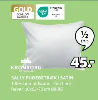 JYSK SALLY PUDEBETRÆK I SATIN tilbud