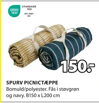 JYSK SPURV PICNICTÆPPE tilbud