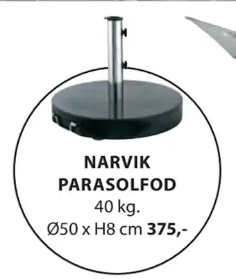 JYSK NARVIK PARASOLFOD tilbud