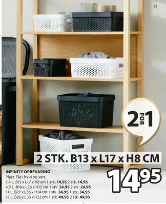 JYSK INFINITY OPBEVARING tilbud
