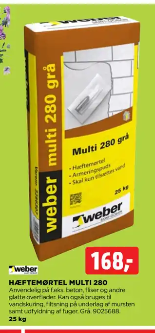 jem & fix HÆFTEMØRTEL MULTI 280 tilbud