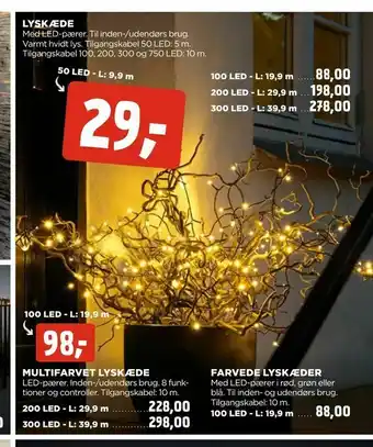 jem & fix Farvede lyskæder tilbud