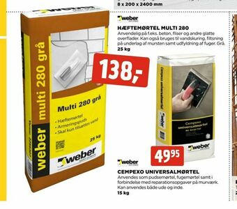 jem & fix Hæftemørtel multi 280 tilbud