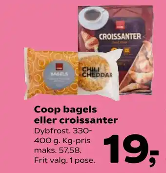 Coop bagels eller croissanter