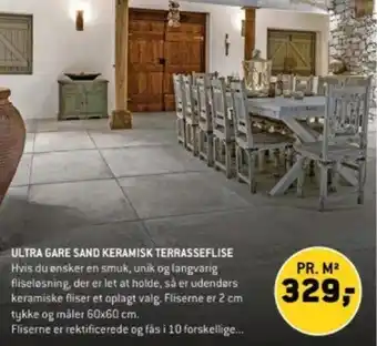 XL-BYG ULTRA GARE SAND KERAMISK TERRASSEFLISE tilbud