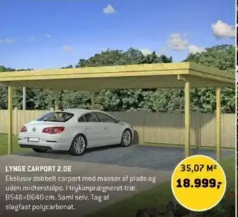 XL-BYG LYNGE CARPORT 2.0E tilbud