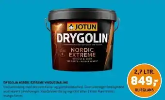 XL-BYG DRYGOLIN NORDIC EXTREME VINDUESMALING tilbud