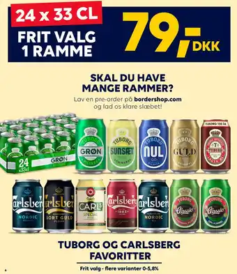 BorderShop TUBORG OG CARLSBERG FAVORITTER tilbud