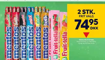 BorderShop Mentos eller Fruit-tella tilbud