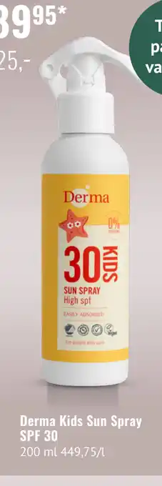 Helsam Derma Kids Sun Spray SPF 30 tilbud