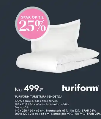 SENG TURIFORM TURISTRIPA SENGETØJ tilbud