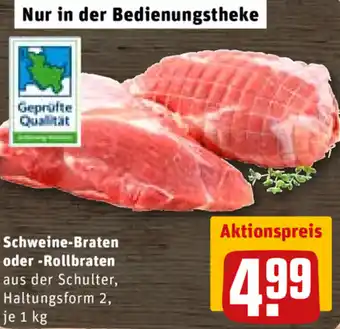 REWE DE Schweine-Braten Oder-Rollbraten 1 Kg tilbud