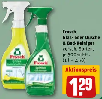 REWE DE Frosch Glas-Oder Dusche & Bad-Reiniger tilbud