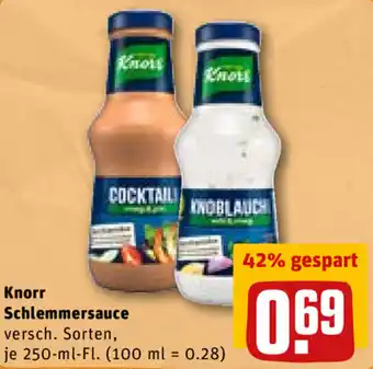 REWE DE Knorr Schlemmersauce 250 ml tilbud