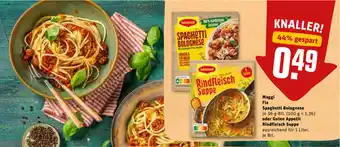 REWE DE Maggi Fix Spaghetti Bolognese Oder Guten Appetit Rindfleisch Suppe tilbud