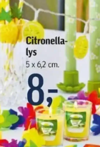 Føtex Citronella- lys tilbud