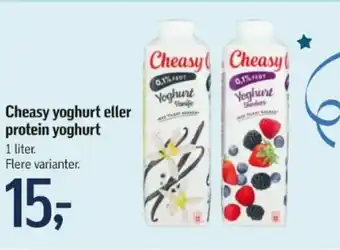 Føtex Cheasy yoghurt eller protein yoghurt tilbud