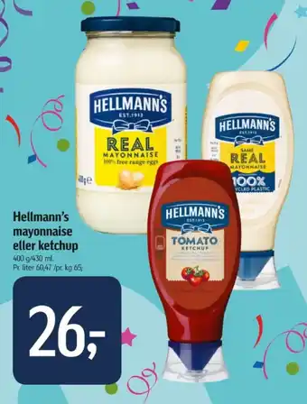 Føtex Hellmann's mayonnaise eller ketchup tilbud