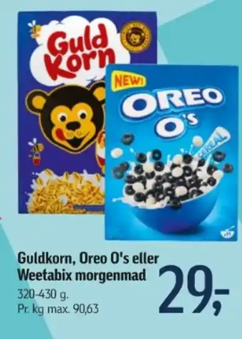 Føtex Guldkorn, Oreo O's eller Weetabix morgenmad tilbud