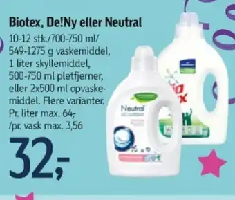 Føtex Biotex, De!Ny eller Neutral tilbud