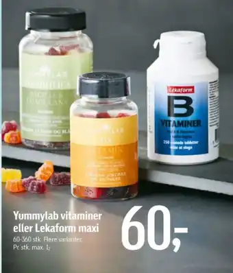 Føtex Yummylab vitaminer eller Lekaform maxi tilbud