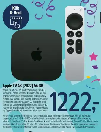 Føtex Apple TV 4K (2022) 64 GB tilbud