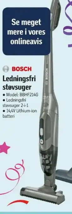 Føtex Bosch Ledningsfri støvsuger tilbud