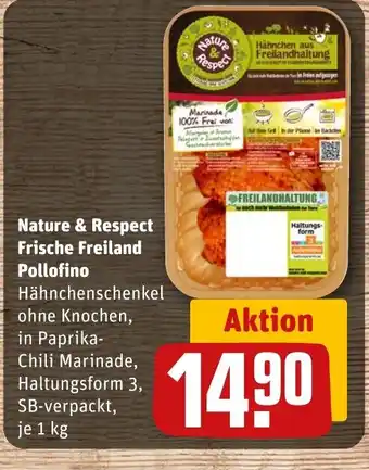 REWE DE Nature & Respect Frische Freiland Pollofino tilbud