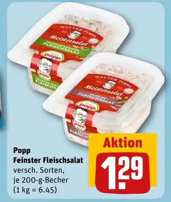 REWE Popp Feinster Fleischsalat tilbud