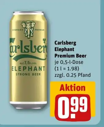 REWE DE Carlsberg Elephant Premium Beer tilbud