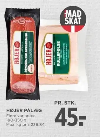 MENY HØJER PÅLÆG tilbud