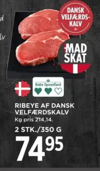 MENY RIBEYE AF DANSK VELFÆRDSKALV tilbud