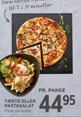 MENY TÆRTE ELLER PASTASALAT tilbud