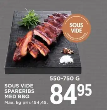 MENY SOUS VIDE SPARERIBS MED BBQ tilbud