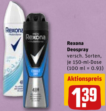 REWE DE Rexona Deospray tilbud