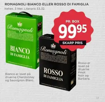 MENY ROMAGNOLI BIANCO ELLER ROSSO DI FAMIGLIA tilbud