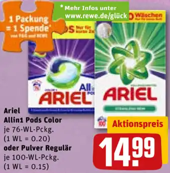 Ariel Allin1 Pods Color Oder Pulver Regulär