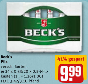 REWE DE Beck's Pils tilbud