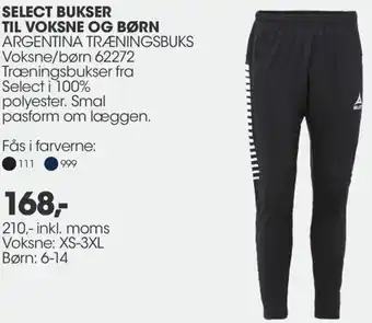 Sportigan Select Bukser Til Voksne Og Børn 210 Inkl.Moms tilbud