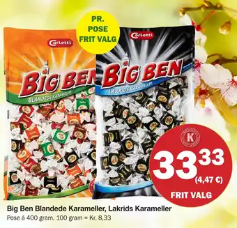Big Ben Blandede Karameller, Lakrids Karameller