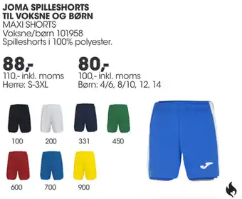 Sportigan Joma Spilleshorts Til Voksne Og Børn 100 Inkl.Moms tilbud